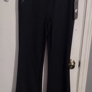 Sophisticated Black Flare Women's Pants Sho Sho Sz Med Pockets Butt Sculpting